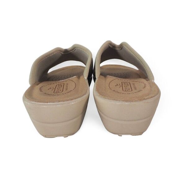 FlyFlot Cloth Slippers Slip-on Slide Sandals Beige Tan Women's 8/39 - Picture 5 of 11